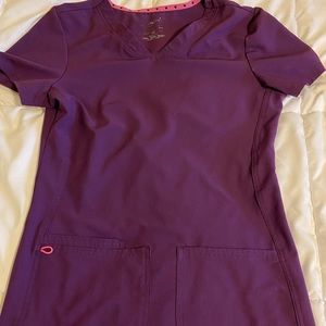 Heart Soul Purple Scrub Set
